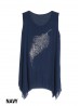 Feather Rhinestone Chiffon Tops